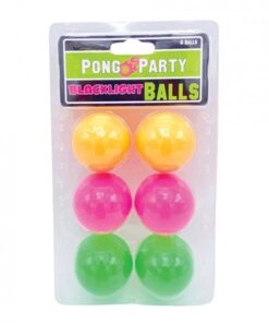 Black Light Pong Balls - Asst. Colors Pack Of 6