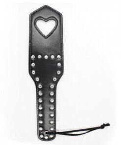 Plesur Cut-out Heart W/studs Paddle - Black