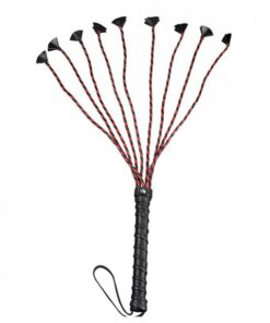 Plesur 24" Cat Of 9 Tails With Petal Ends - Black/red