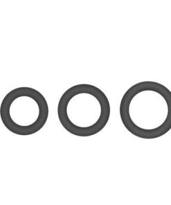 Hombre Snug Fit Silicone Thick C-Rings Charcoal Pack Of 3