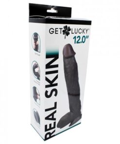 Get Lucky 12" Real Skin Series - Dark Brown