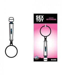 Wood Rocket Sex Toy Wand Keychain - White