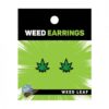 Wood Rocket Weed Earrings