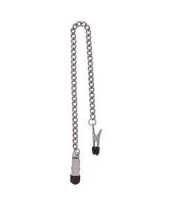 Spartacus Endurance Nipple Clamps With Curbed Chain Rubber Tipped