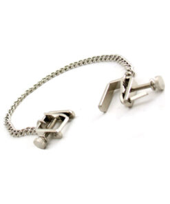 H2H Nipple Clamps Press With Chain Chrome