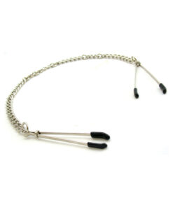 H2h Nipple Clamps Tweezer With Chain (chrome)