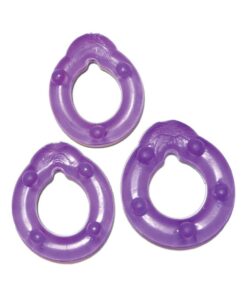 All American Triple Rings (Clear/Purple)