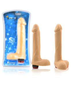 Si 8in Cock W/balls & Vibration