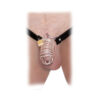 Chastity Belt with Lock Steel Black