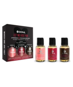 Dona Let Me Kiss You Massage Gift Set (flavored Massage Oil Trio 3 X 1oz)