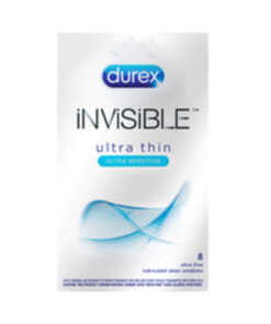 Durex Invisible Ultra Thin Ultra Sensitive Latex Condoms 8pk
