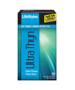 Lifestyles Ultra Thyn Latex Condoms 10 Count Package