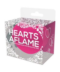 Hearts A Flame Erotic Lovers Bath Bomb Heart Shape Scented Bath Bomb With Mystery Toy Vibe