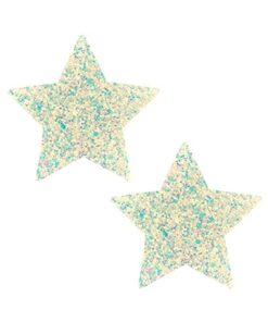 Neva Nude Pasty Star Sequins Iridescent White