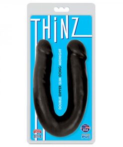 Double Dipper Slim Dildo - Dark