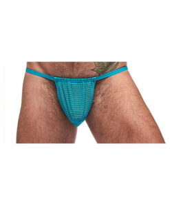 Male Power Mesh Rib Posing Strap Seafoam 1sz