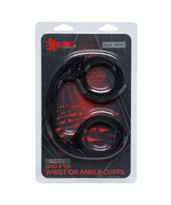 Kink - Hogtied - Bind & Tie - 6mm Hemp Wrist Or Ankle Cuffs Black