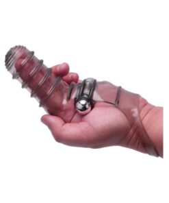 Vibrofinger Ribbed Finger Massager Smoke