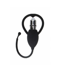 Ouch! Urethral Sounding Vibrating Bullet Plug Black