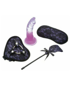 Heart-on Deluxe Harness Kit With Curved Dong Purple