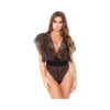 Kendall Lace Kimono Teddy L/xl Black