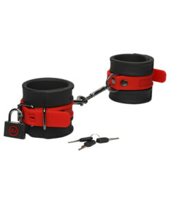 Kink By Doc Johnson Silicone Wrist Cuffs Black&red
