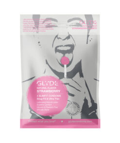 Glyde Slimfit Natural Flavored Stawberry Condom 4pk
