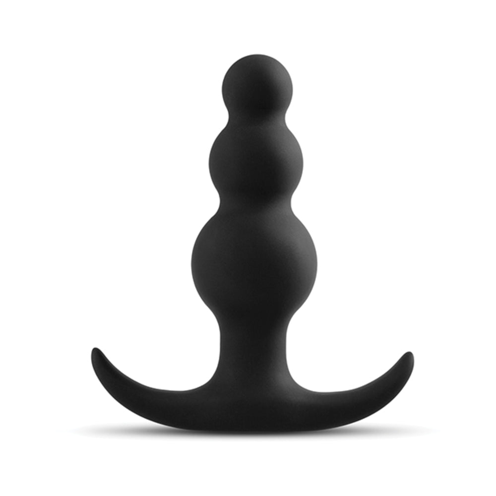 Anal Adventure Platinum Beaded Plug Black