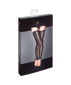 Noir Handmade Lace And Powerwetlook Stockings M