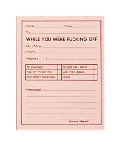 X-rated Phone Message Pad