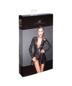 Noir Handmade Powerwetlook Minidress With Corset S