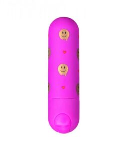 Giggly Super Charged Mini Bullet W/ Smiley Face Pattern