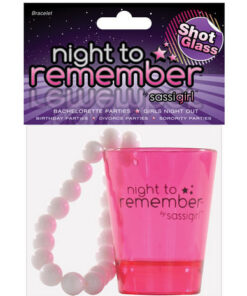 Night to remember shot glass bracelet by sassi girl