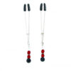 Red Beaded Nipple Clamps With Tweezer Tip - Red