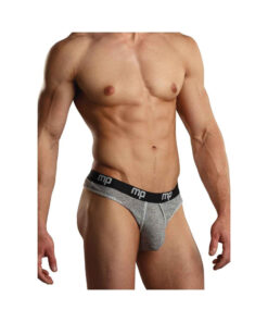 Heather Rib Enhancer Low Rise Thong Smoke X-Large
