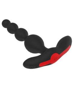 Forto Vibrating Anal Beads Black