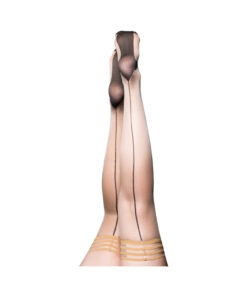 Kixies Ruby Nude Black Back Seam Size B