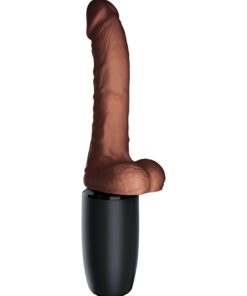 King Cock Plus 7.5 In. Thrusting Cock With Balls Brown